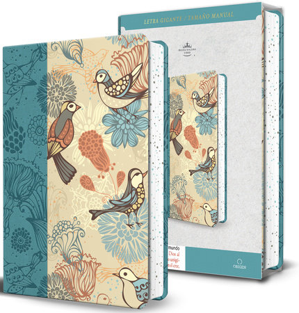 biblia RVR 1960 Letra gigante, símil azul con Pájaros