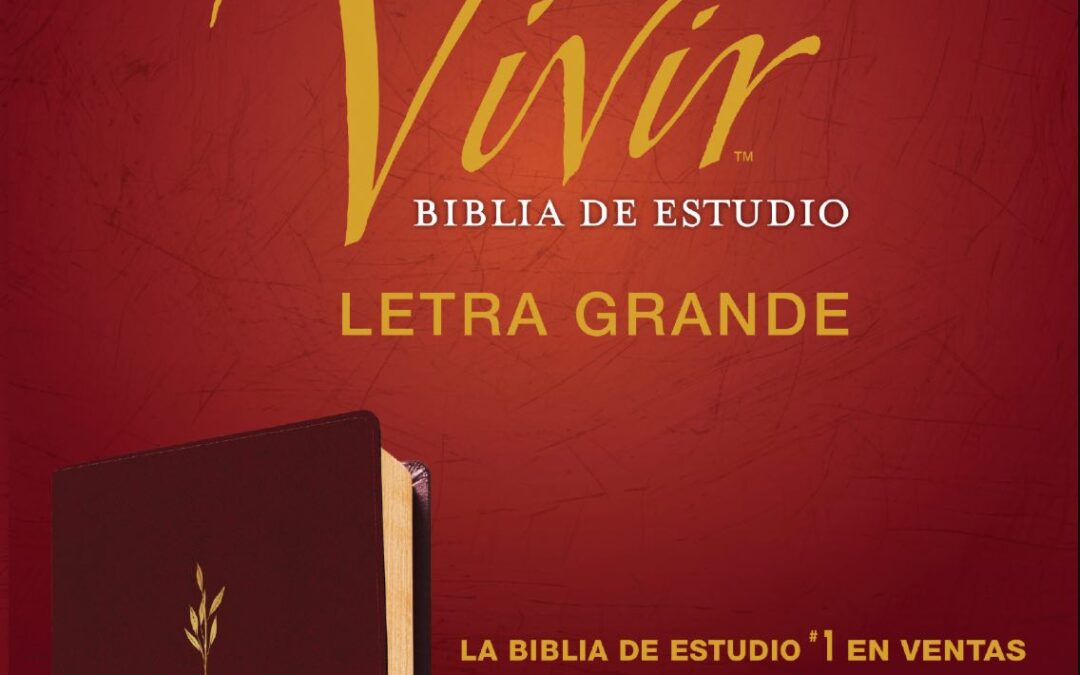Biblia de estudio del diario vivir RVR60, letra grande, SentiPiel Vino tinto