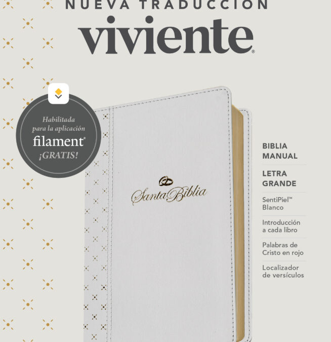 Biblia manual NTV, letra grande con Filament, Blanco