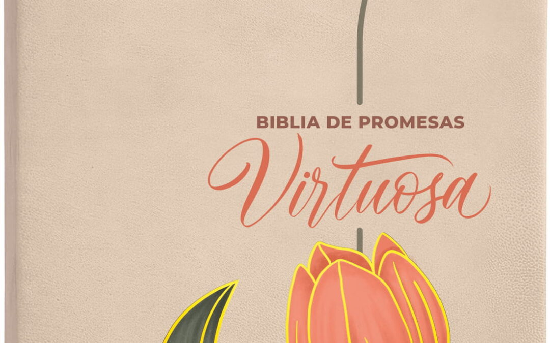 Biblia de Promesa RVR-1960, Virtuosa, Letra gigante, Piel especial, Crema